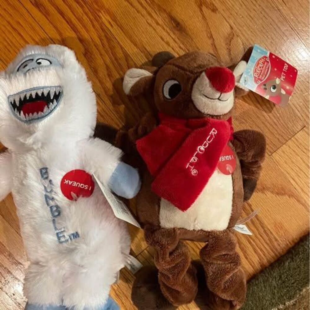 Dan Dee Rudolph RED Nose Reindeer Plush and Bumble PET Toys NEW